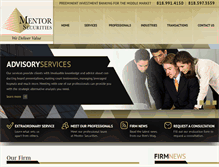 Tablet Screenshot of mentorsecurities.com